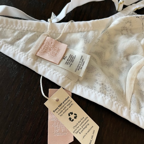 NWT Free People HAH Don’t Cross Me Halter Lace Bra Blanc White Women’s XL - Picture 5 of 9